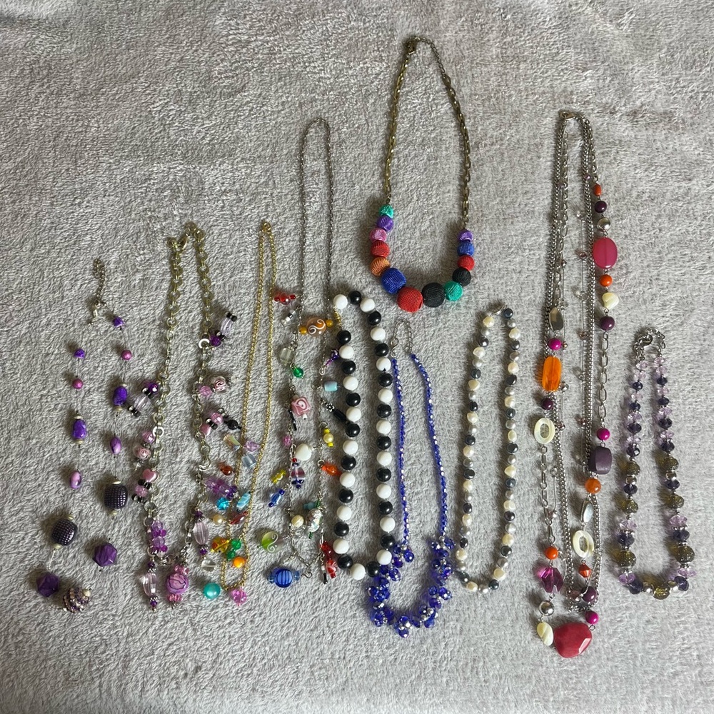Colorful Assorted Women's Beaded Necklace Set - Multi-Color